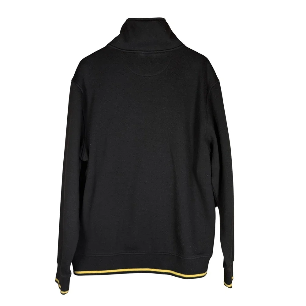 Kimes Ranch Black Quarter Zip Pullover Longhorn‎ Logo Sweatshirt Mens XL